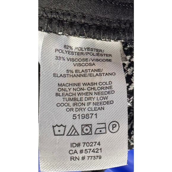 Ann Taylor Curvy Fit 14 NEW NWT Black Gray White Herringbone Pants - Picture 6 of 8